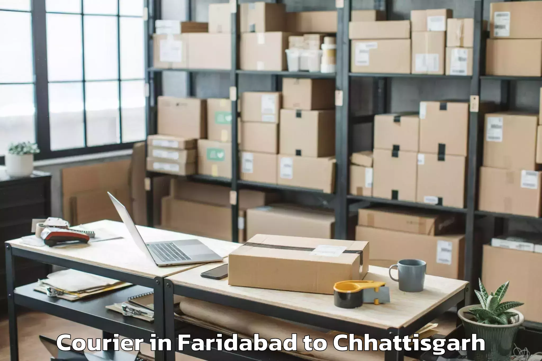 Easy Faridabad to Udaipur Dharamjaigarh Courier Booking